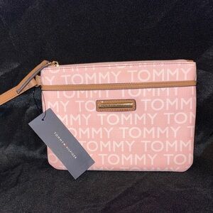 Tommy Hilfiger Pink Logo Wristlet